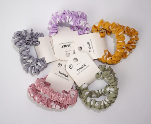 Gumka do włosów 2-PAK scrunchies w groszki 