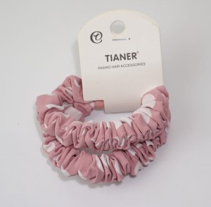 Gumka do włosów 2-PAK scrunchies w groszki 