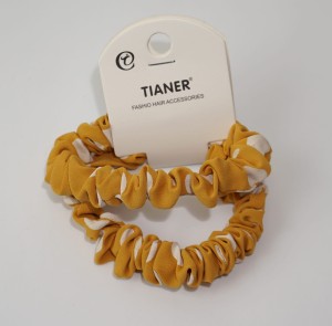 Gumka do włosów 2-PAK scrunchies w groszki 