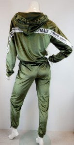 Dres damski welurowy lampas warning security