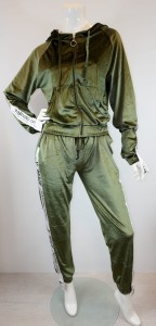 Dres damski welurowy lampas warning security