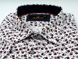 Koszula męska krótki rękaw w drobny wzór nadwymiar 