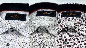 Koszula męska krótki rękaw w drobny wzór nadwymiar 