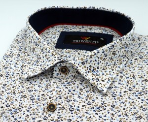 Koszula męska krótki rękaw w drobny wzór