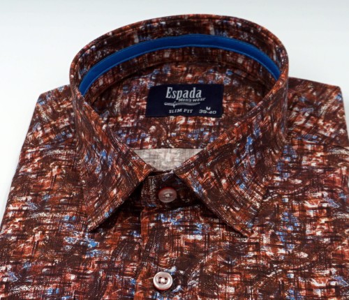 Koszula męska długi rękaw SLIM FIT w oryginalny wzór