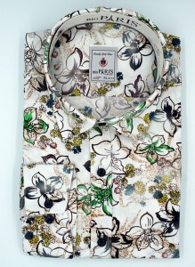 Koszula męska długi rękaw wiosenny wzór