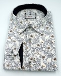 Koszula męska długi rękaw w kwiatowy wzór
