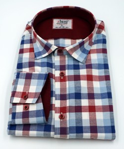 Koszula męska długi rękaw w kratę