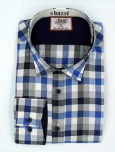 Koszula męska długi rękaw w kratę