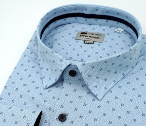 Koszula męska długi rękaw w drobny wzór