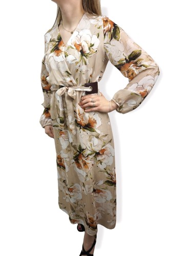 Sukienka kwiaty pasek