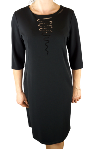 Sukienka ołówkowa z cekinową aplikacją