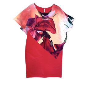 Sukienka góra mgiełka kwiaty 