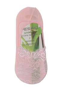 Stopki damskie baletki z paskiem silikonowym