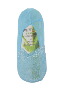 Stopki damskie baletki z paskiem silikonowym