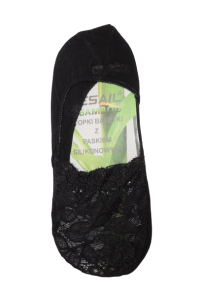 Stopki damskie baletki z paskiem silikonowym