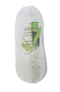 Stopki damskie baletki z paskiem silikonowym