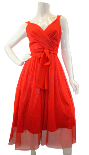 Sukienka midi z połyskiem