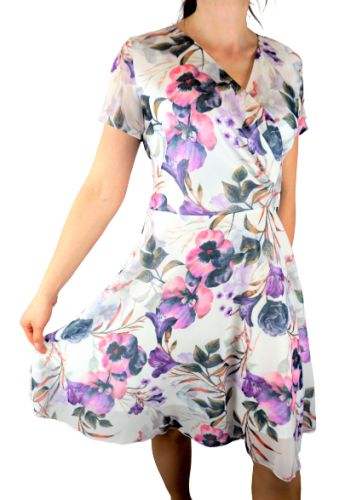 Sukienka AMELIA fala na dekolcie