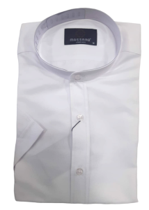 Koszula męska krótki rękaw stójka gładka 