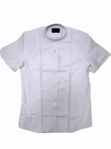 Koszula męska krótki rękaw stójka gładka 