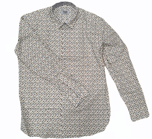 Koszula męska długi rękaw SLIM FIT wzór kolorowe papugi 