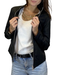 Kurtka damska eko skóra klasyczny krój 