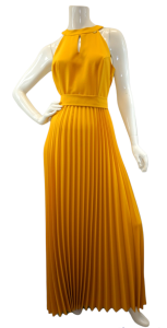 Sukienka długa plisowana wiązana na szyi