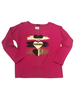 Bluzka damska długi rękaw motyw serca 