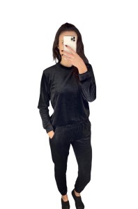 Komplet dresowy spodnie plus bluza welurowy 