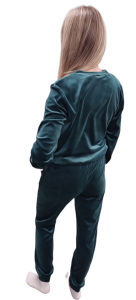 Komplet dresowy spodnie plus bluza welurowy 