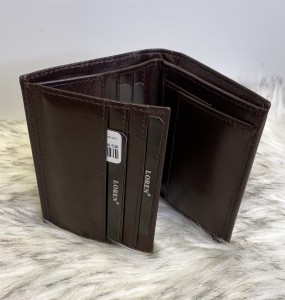 Portfel męski skóra naturalna mały pion