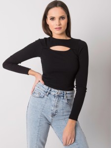 Bluzka damska prążkowana wycięcie na biuście