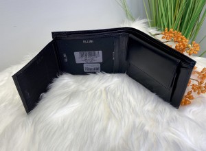 Portfel męski skóra naturalna  ozdobne przeszycie 