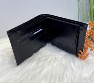 Portfel męski skóra naturalna  ozdobne przeszycie 