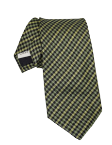 Krawat męski w drobną kratkę