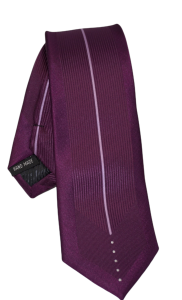 Krawat męski z ozdobnym paskiem