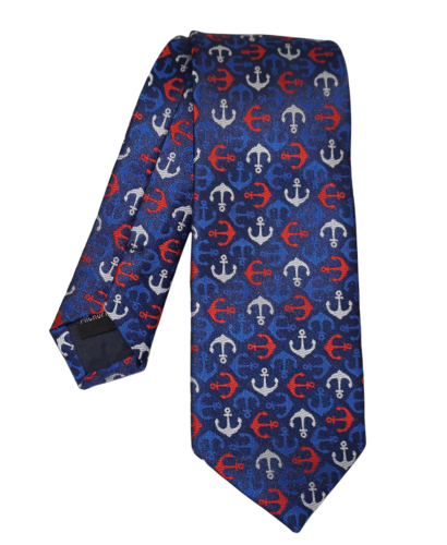Krawat męski w kotwice