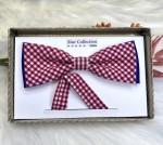 Mucha męska klasyczna bawełniana wzór kratka