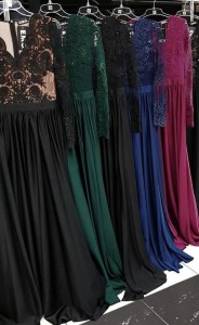 Sukienka maxi LUNA koronkowy rękaw