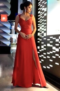 Sukienka MELANI ramiączka w trójkąty