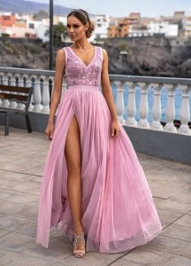 Sukienka CHARLOTTE z koronką i cekinami