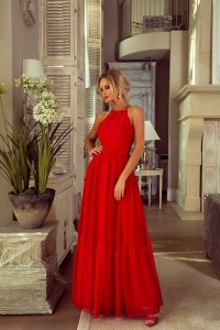 Sukienka  ALISSA długa wiązana na szyję 