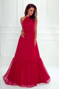 Sukienka  ALISSA długa wiązana na szyję 