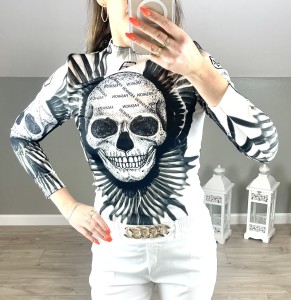 Bluzka damska z motywem czaszki