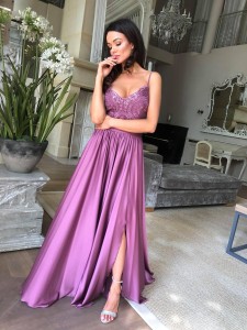 Sukienka BELLA maxi na ramiączkach  