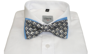 Mucha męska z poszetką wzór