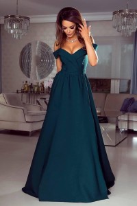 Sukienka ELIZABETH długa opadające ramiona 