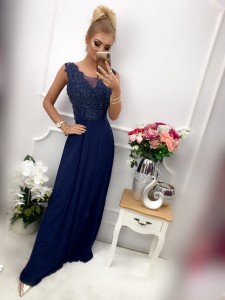 Sukienka NICOLETT długa z elastycznym tyłem