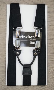 Szelki męskie jednokolorowe wąskie